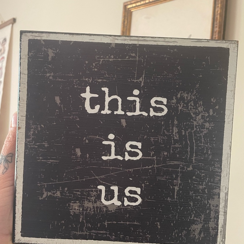 Black and White Decorative Sign